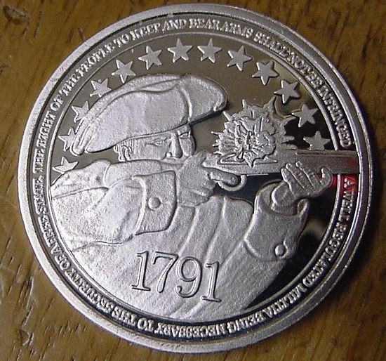2nd Amendment  1 Troy Oz Silver Coin-img-0