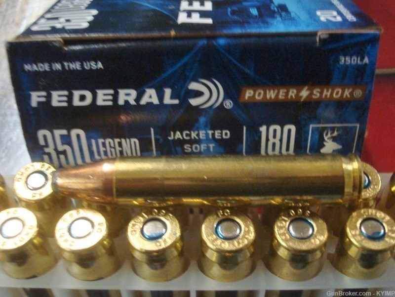 100 Federal .350 LEGEND POWER SHOK 180 JSP new ammunition 350LA-img-7