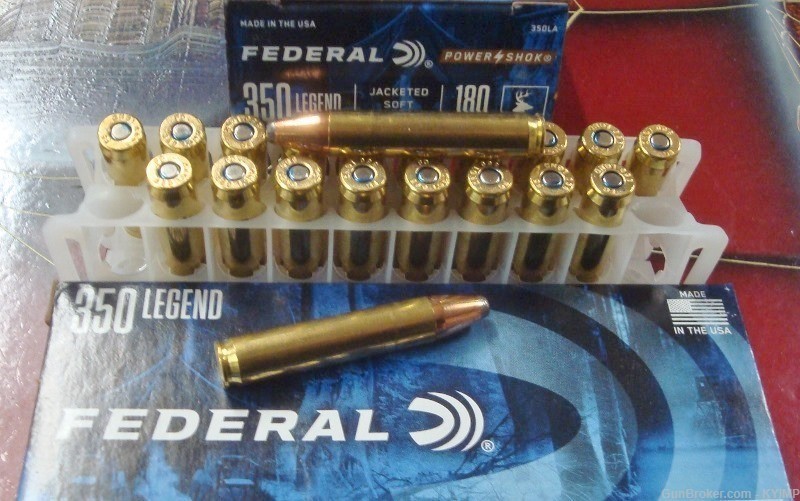 100 Federal .350 LEGEND POWER SHOK 180 JSP new ammunition 350LA-img-6