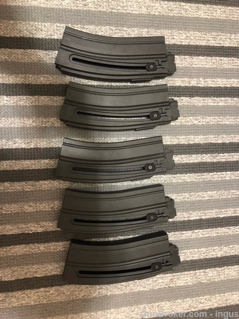 (5 TOTAL) HK416 WALTHER FACTORY 20rd MAGAZINE 22LR 577608 (LIKE NEW)-img-2