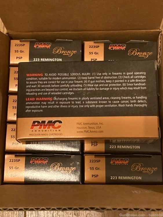200 Rds .223 Rem PMC Bronze 55gr PSP Pointed Soft Point-img-4
