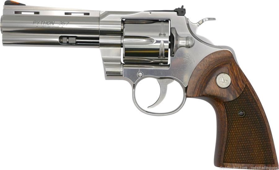 Colt Python 4.25" Barrel 357 Mag DA/SA Stainless Steel Revolver SP4WTS-img-0