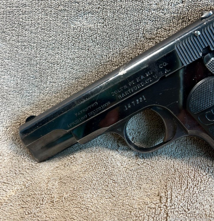 1913 Colt 1903 Pocket Hammerless  Type 3, 32 ACP FACTORY LETTER -img-3