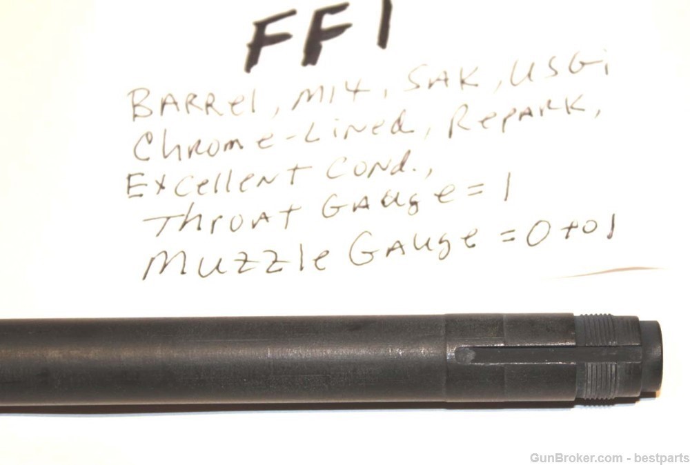 M14 Barrel "SAK", Chrome Lined Orig.Gauge Throat= 1, Muzzle= 0 to 1 - #FF1-img-12