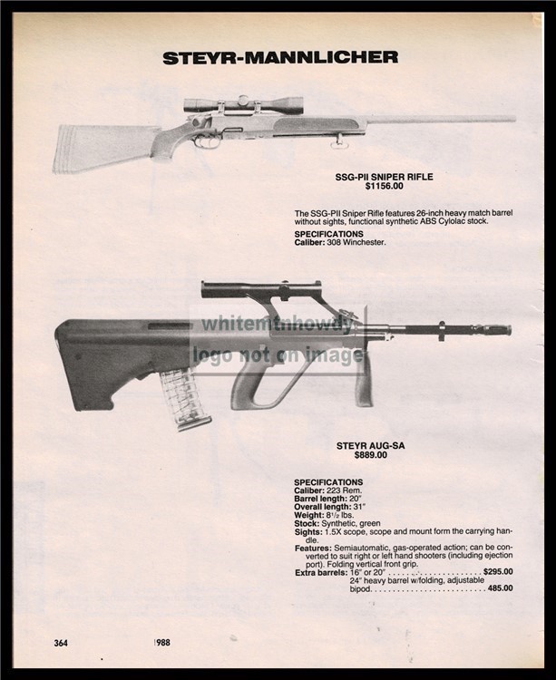 1988 STEYR MANNLICHER SSG-PII Sniper and Steyr AUG-SA Rifle AD-img-0