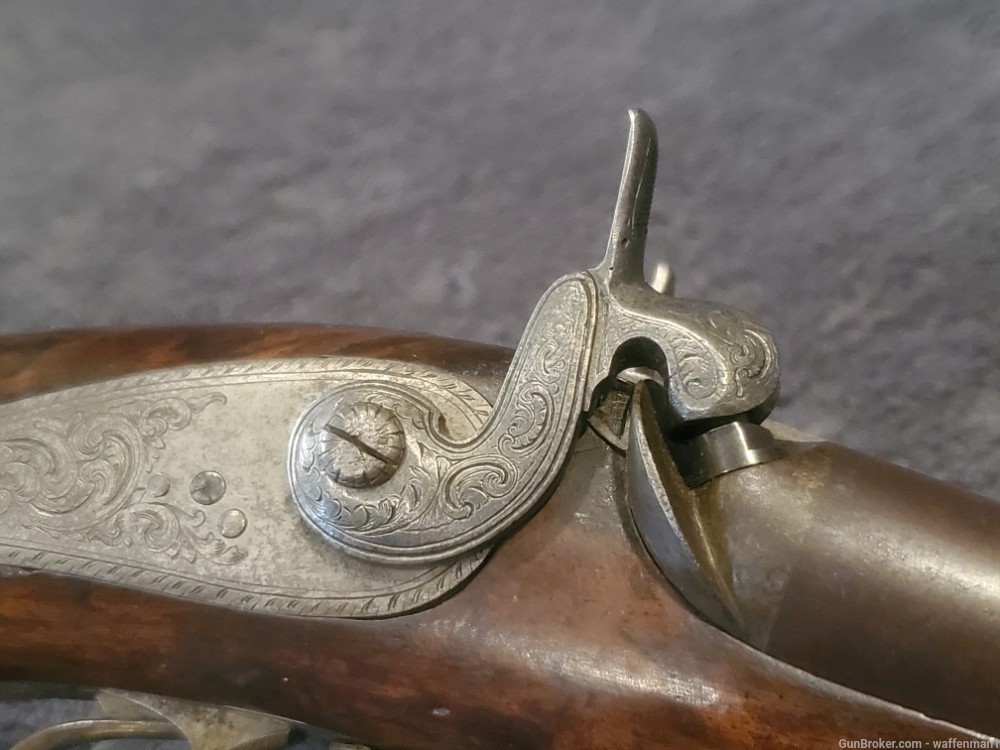 Antique Fine Example of a 62 Cal Percussion Howdah Pistol by LECLERE-img-16