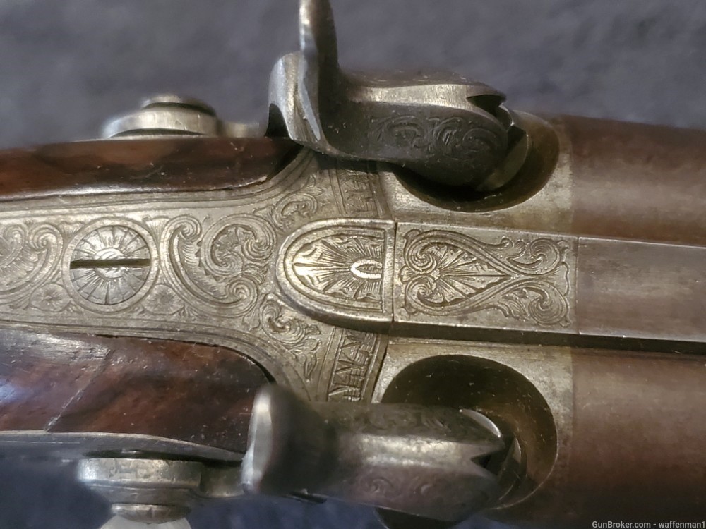 Antique Fine Example of a 62 Cal Percussion Howdah Pistol by LECLERE-img-20