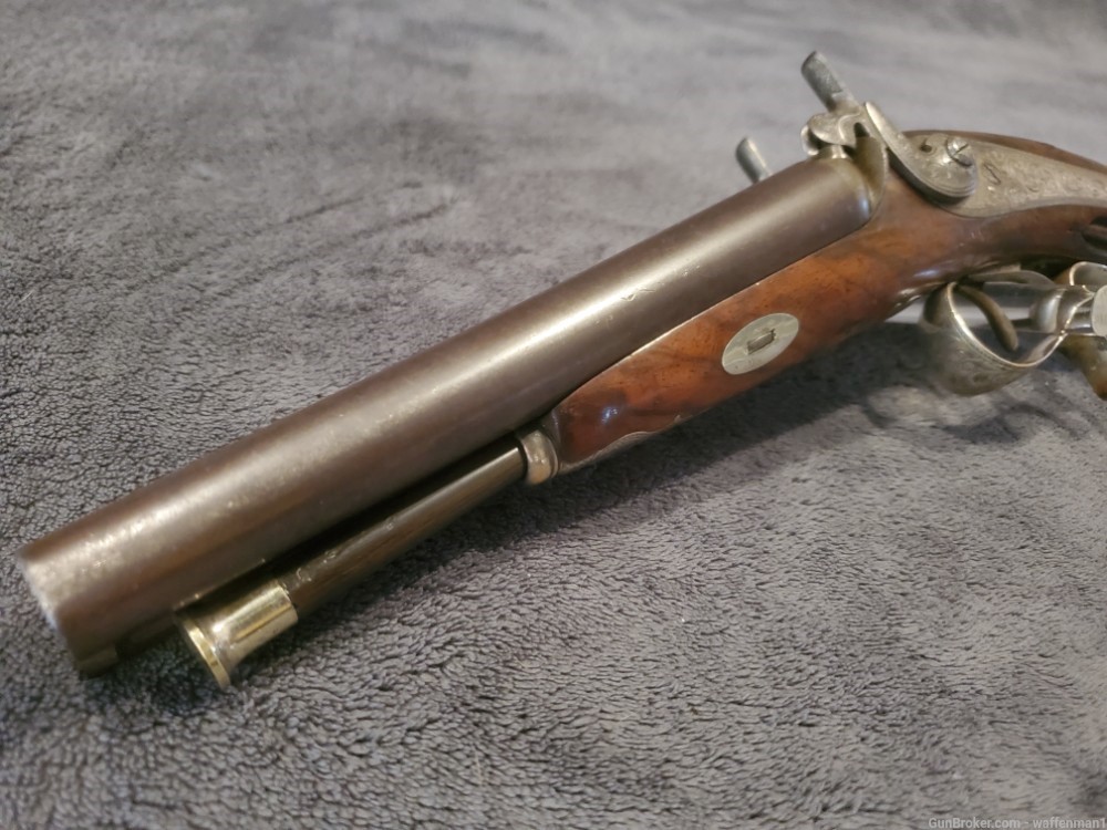Antique Fine Example of a 62 Cal Percussion Howdah Pistol by LECLERE-img-9
