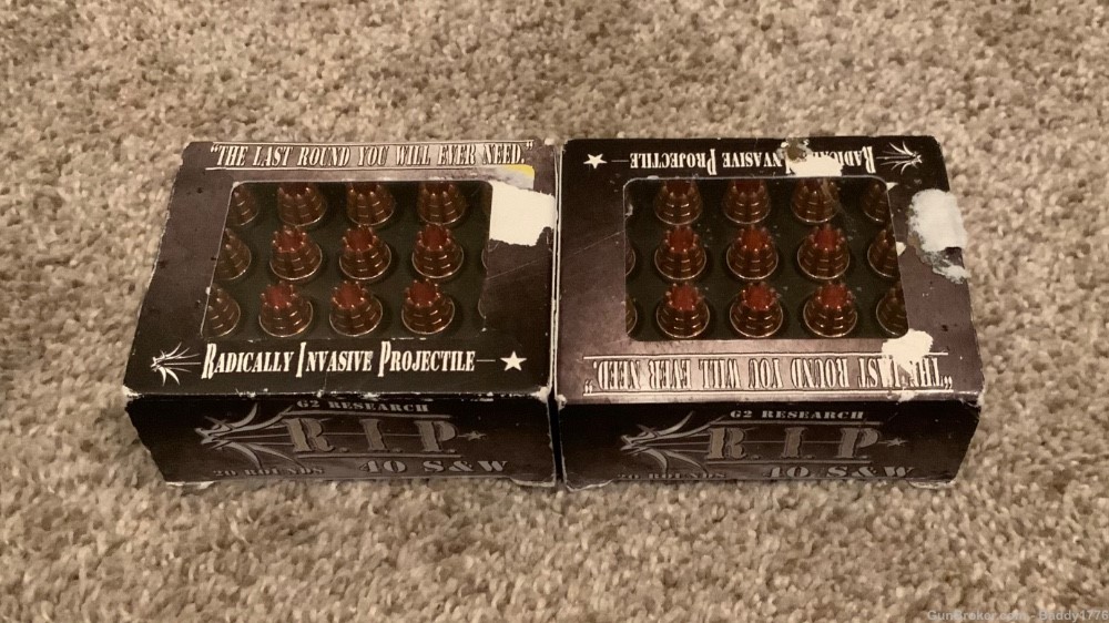 G2 research R.I.P. ammo 40 s&w PENNY AUCTION-img-0