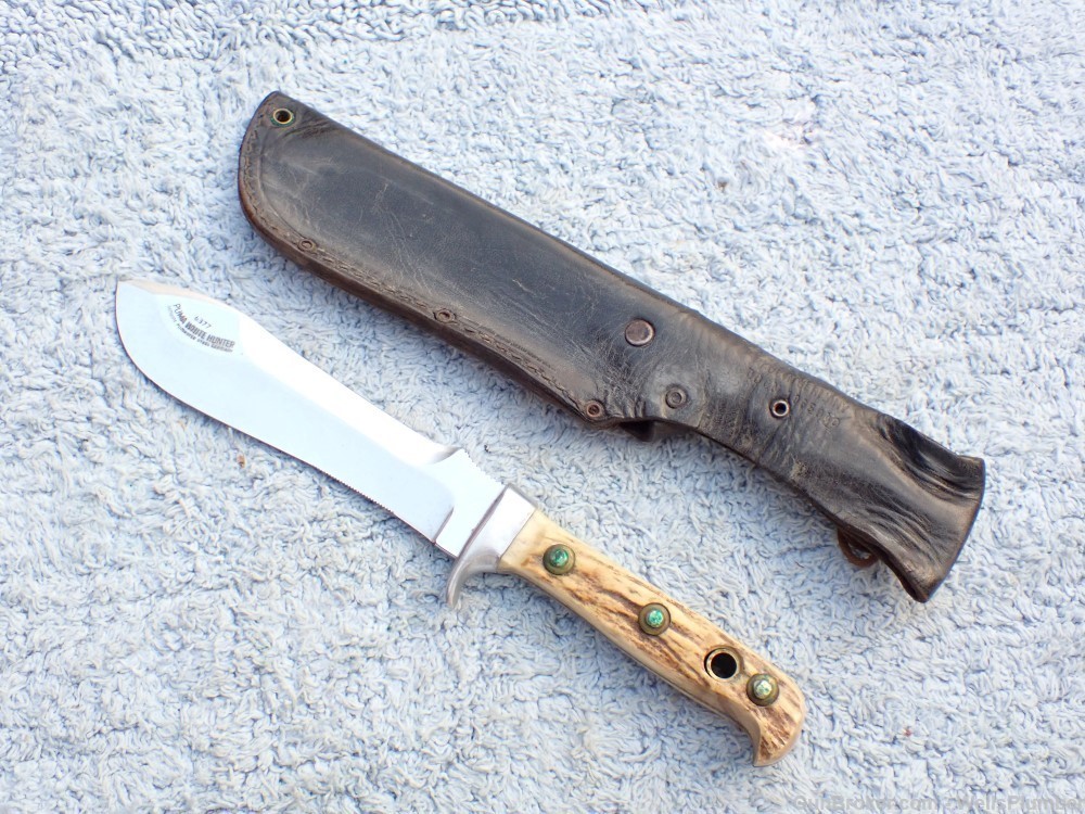 VIETNAM PUMA FIGHTING KNIFE WHITE HUNTER WITH ORIGINAL SCABBARD (RARE)-img-5