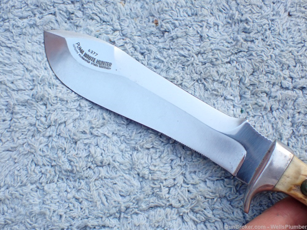 VIETNAM PUMA FIGHTING KNIFE WHITE HUNTER WITH ORIGINAL SCABBARD (RARE)-img-21