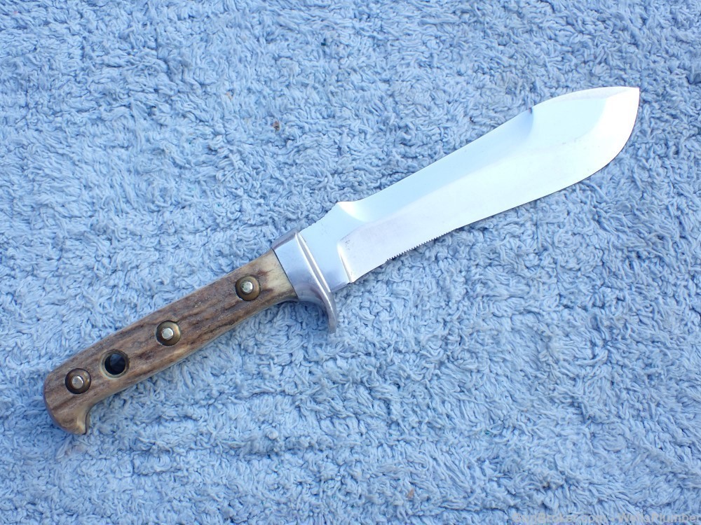 VIETNAM PUMA FIGHTING KNIFE WHITE HUNTER WITH ORIGINAL SCABBARD (RARE)-img-6