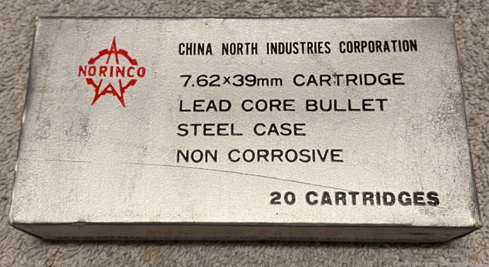 Norinco 7.62x39 ammunition Silver box-img-1