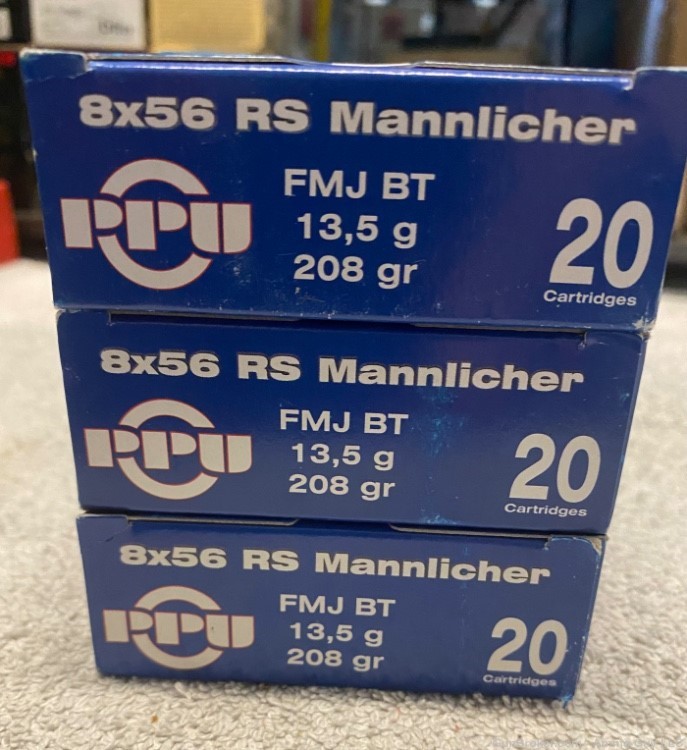 PPU 8x56 RS Mannlicher ammunition -img-0