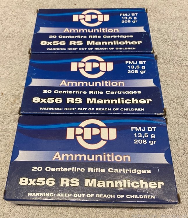 PPU 8x56 RS Mannlicher ammunition -img-1