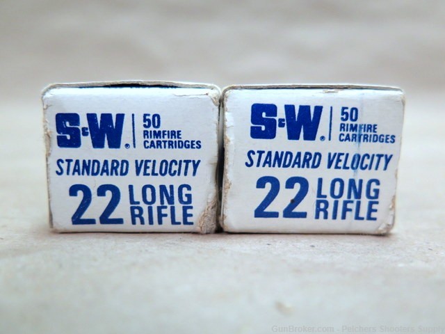 Vintage Smith & Wesson .22lr Std Vel Ammo Lot of 2 boxes-img-1