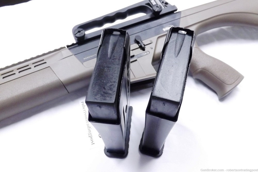 Tristar KRX 12 Ga AR15 type Tactical Shotgun 25130 Rail + Ghost Ring 2 Mags-img-11