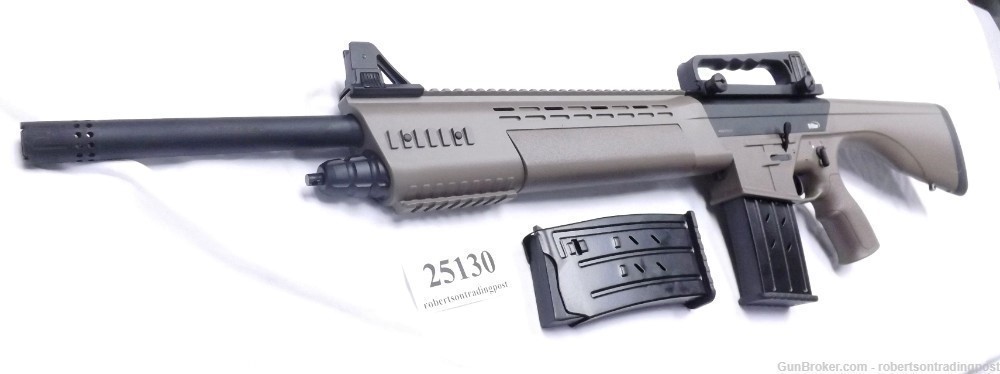 Tristar KRX 12 Ga AR15 type Tactical Shotgun 25130 Rail + Ghost Ring 2 Mags-img-0