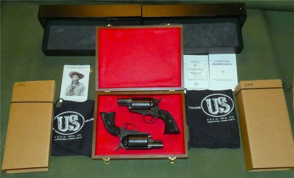 USFA Prototype Matched Pair Shot Pistol .45 Long Colt .410 Shotgun in Case-img-1