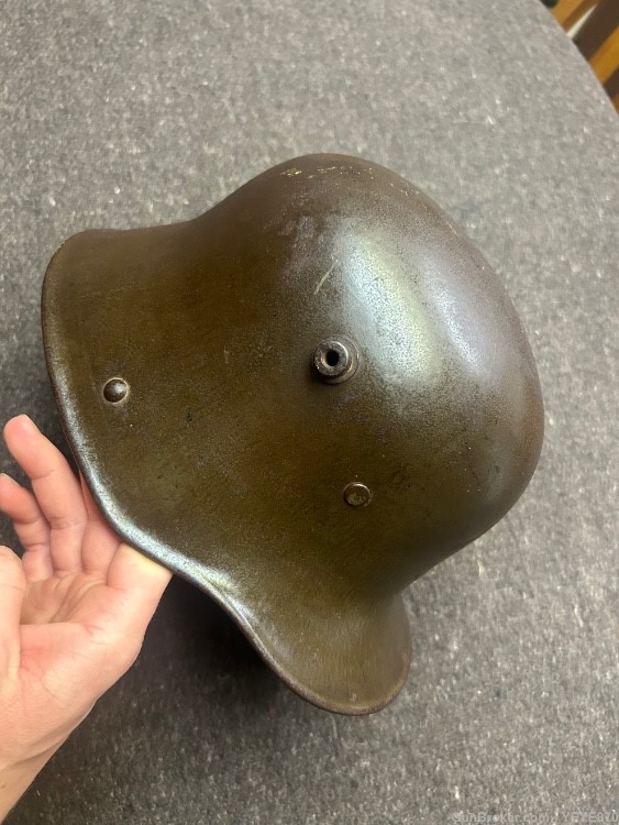 WW1 German M16 Stahlhelm bring back with liner and chinstrap-img-0
