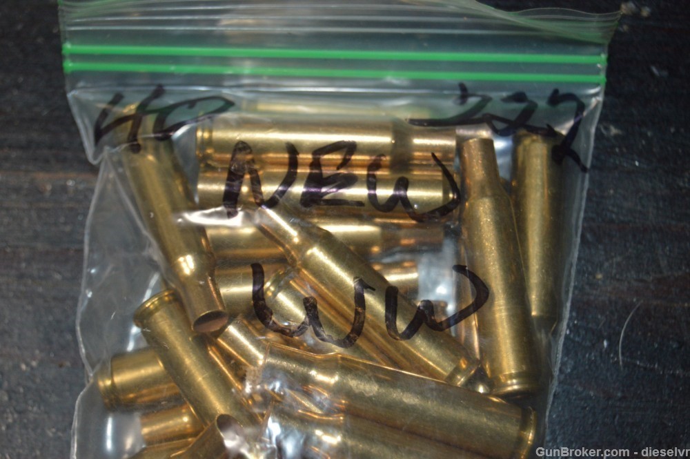 40 NEW Winchester 222 Remington BRASS Shell Casings-img-0