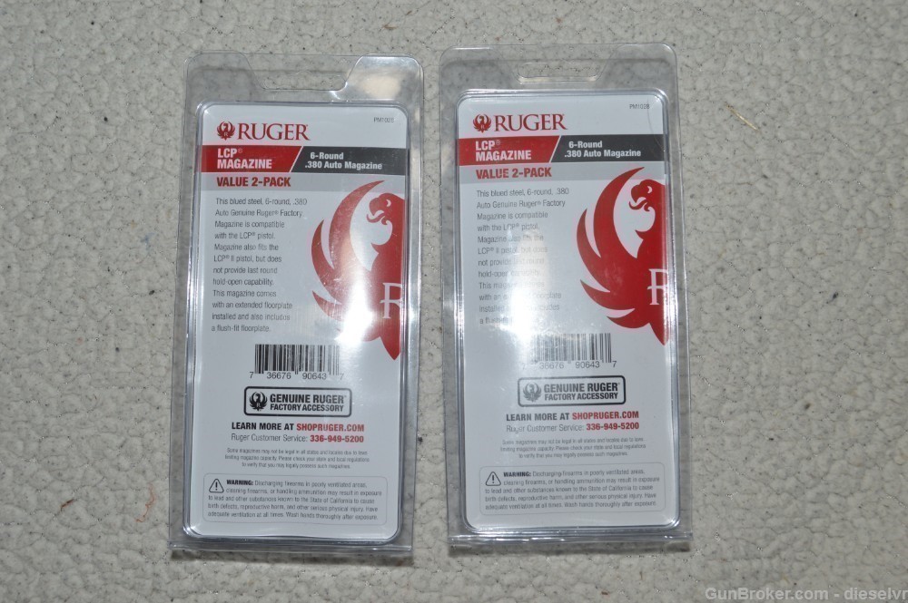 NEW Ruger 380 LCP MagazineS (Two Pack)-img-1