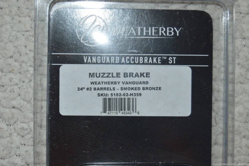 Weatherby Accubrake ST Muzzle Brake Smoked Bronze #2 Barrel-img-1