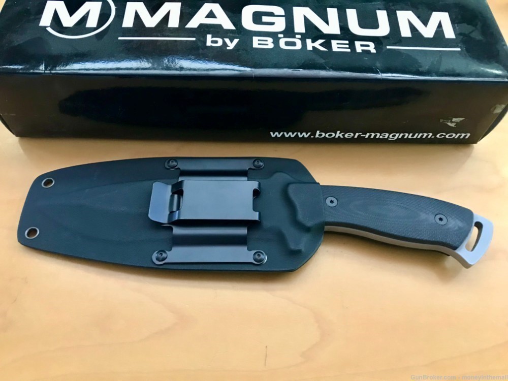 Big Heavy Boker Magnum Knife W / Micarta Grips & Kydex Sheath New in Box  -img-1