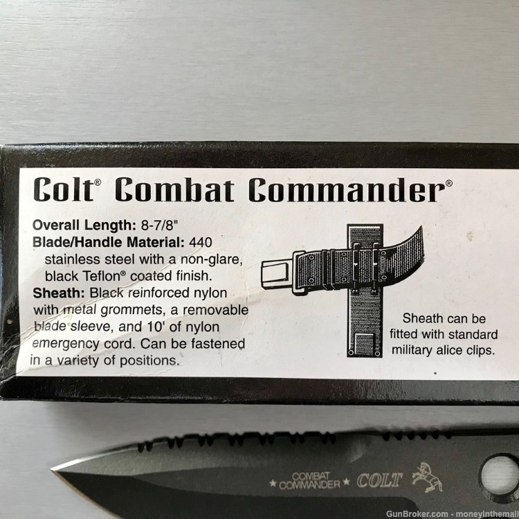 NIB Colt CT41 Combat Commander Knife W/Nylon Sheath in Original Box   -img-5