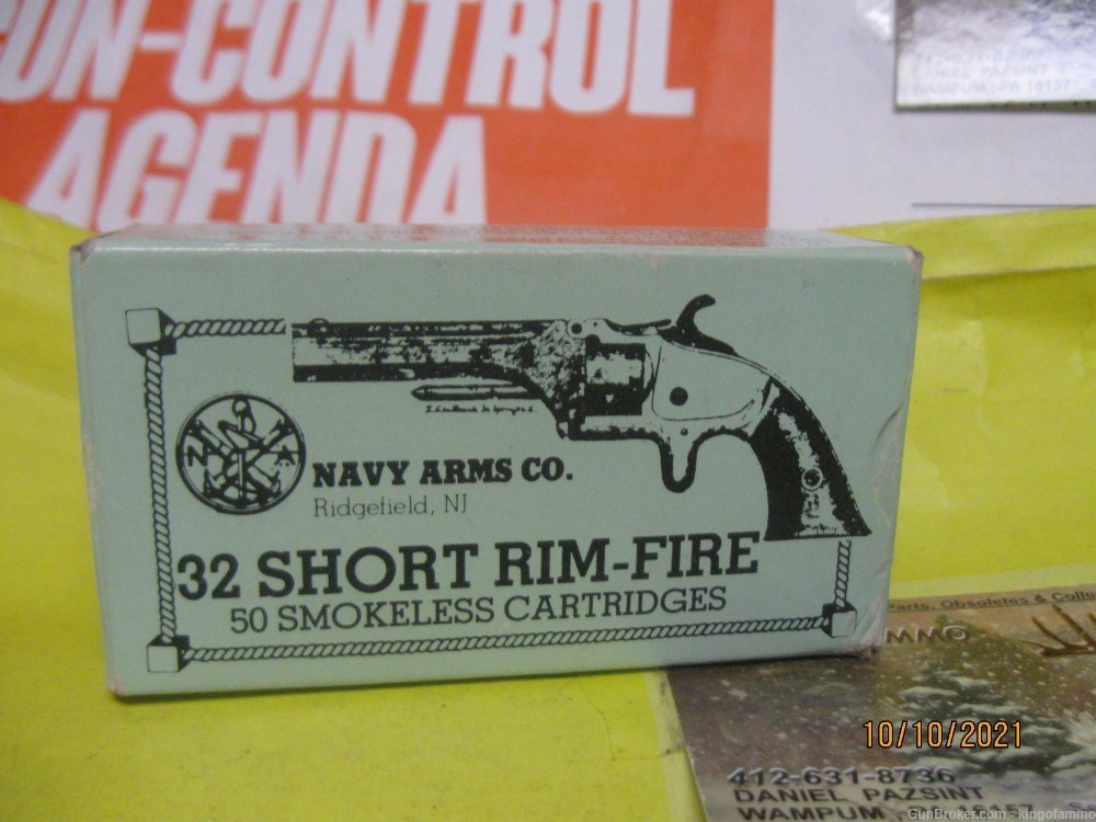 Very Scarce 32 SHORT RIMFIRE 50 rds Navy Arms Excellent RF Ammo; more too-img-0