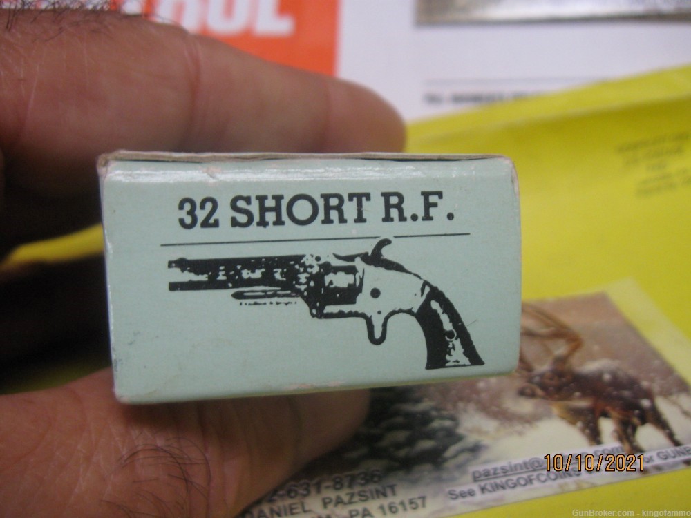 Very Scarce 32 SHORT RIMFIRE 50 rds Navy Arms Excellent RF Ammo; more too-img-1