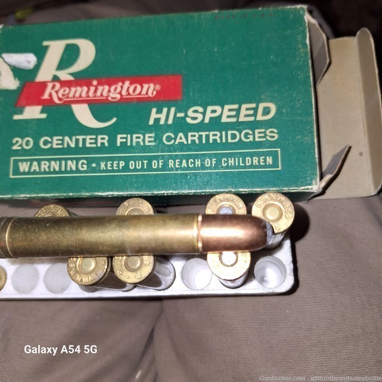 (11) rounds (1) brass factory 458 Win Magnum Remington Hi-Speed-img-1