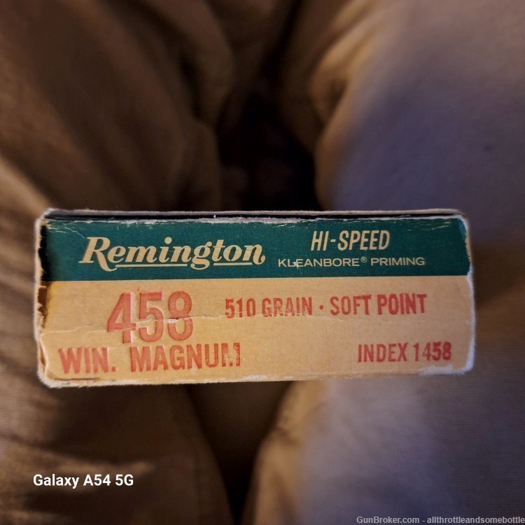 (11) rounds (1) brass factory 458 Win Magnum Remington Hi-Speed-img-6