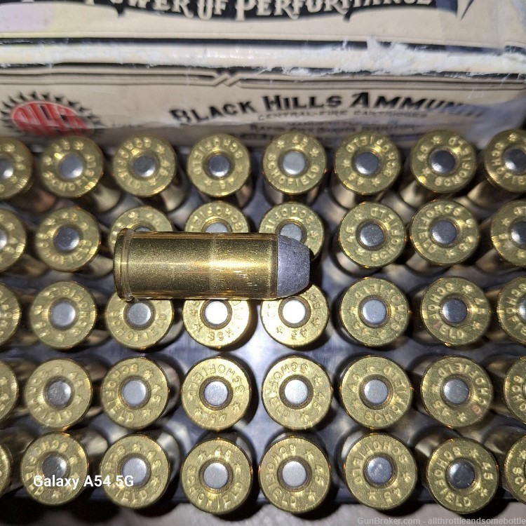 (49) rounds factory Black Hills 45 Schofield 230 Gr RNFP-img-1