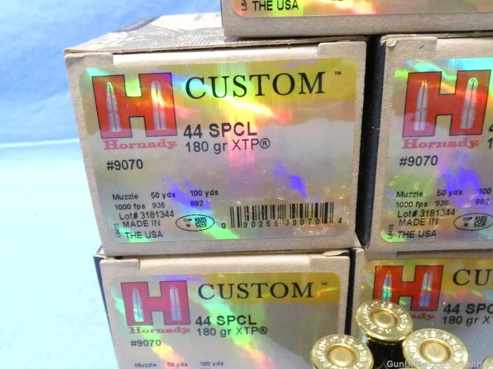 100 ROUNDS HORNADY CUSTOM .44 SPECIAL 180 GRAIN XTP #9070 *FAST SHIPPING*-img-3