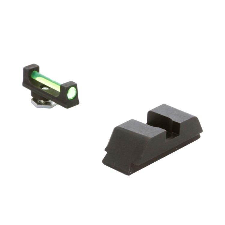 AMERIGLO Fits Glock 17,19,22,23 Grn Fiber Front Black Rear Sight Set-img-1
