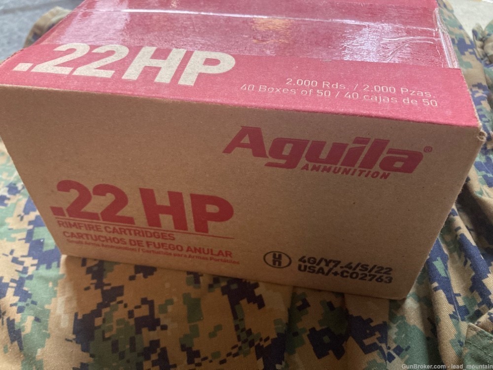 2000 rds Aguila High Velocity 22 LR 38 gr Copper Plated HP-img-3