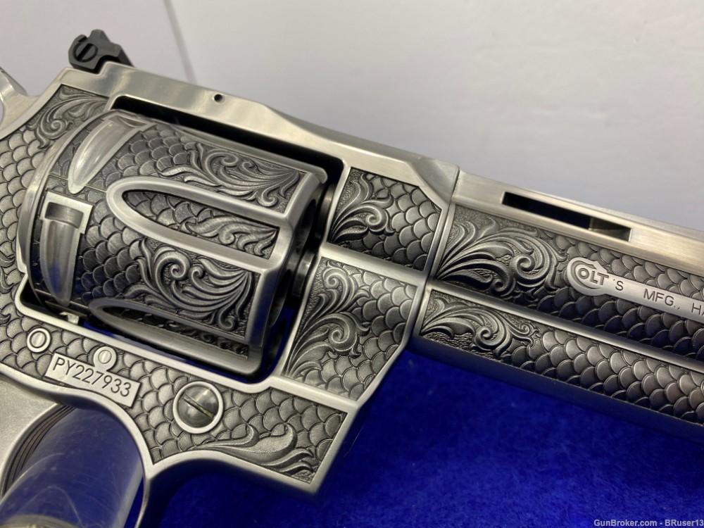 Colt Python .357 Mag SS 4.25" *ALTAMONT ROYAL SNAKE SCALE ENGRAVING*-img-27