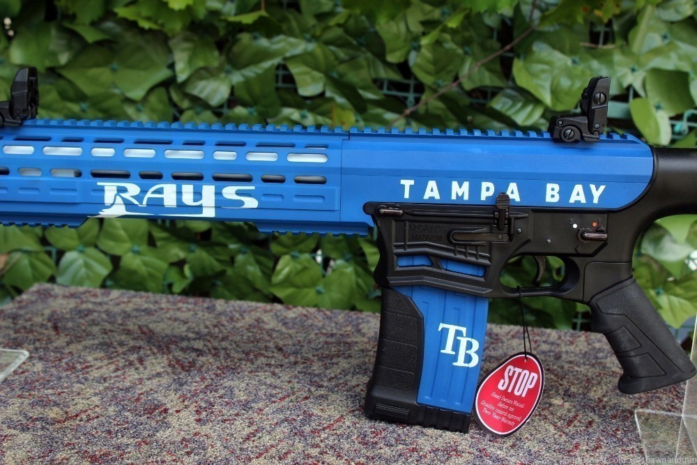 AR Style 12 Gauge Fear 116 "Tampa Bay Rays " Custom Duracoat  New W/ Case-img-9