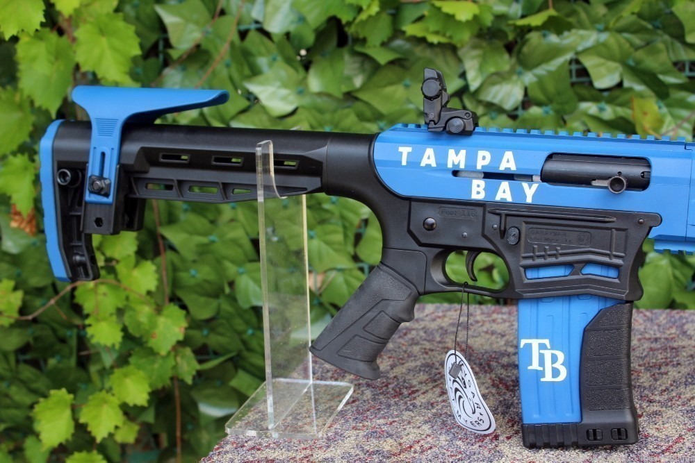 AR Style 12 Gauge Fear 116 "Tampa Bay Rays " Custom Duracoat  New W/ Case-img-5