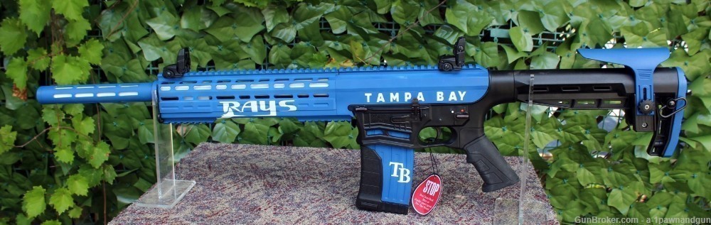 AR Style 12 Gauge Fear 116 "Tampa Bay Rays " Custom Duracoat  New W/ Case-img-6
