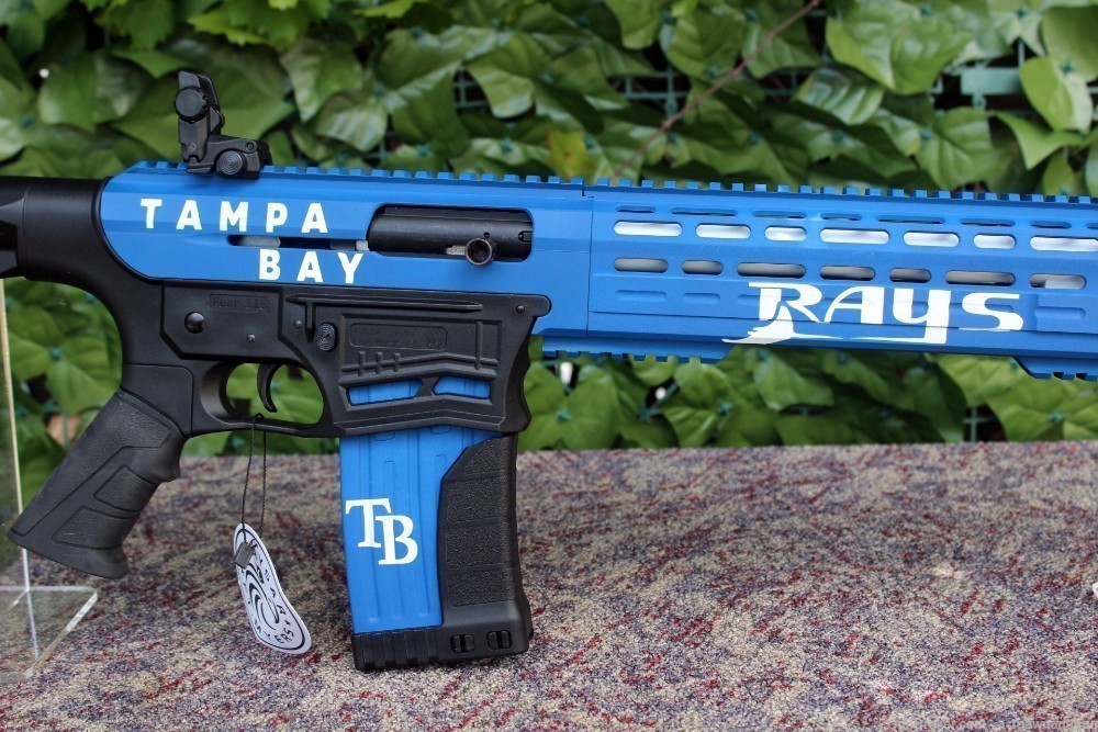 AR Style 12 Gauge Fear 116 "Tampa Bay Rays " Custom Duracoat  New W/ Case-img-4