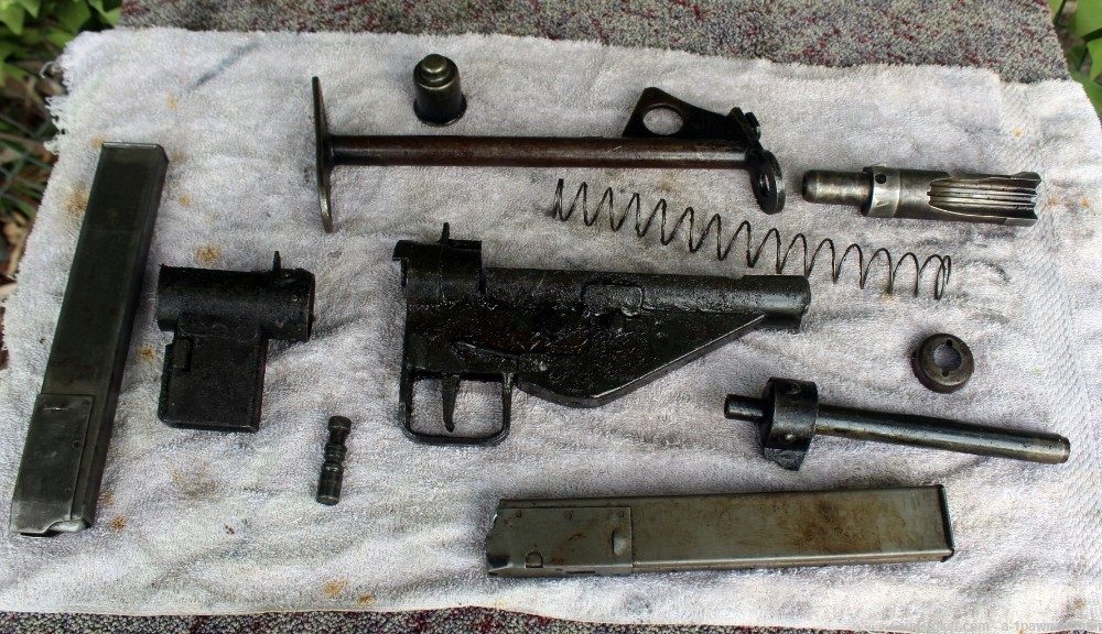 Sten MKIII M.C. Kit (Saw Cut) Machine Gun original barrel & butt stock-img-0