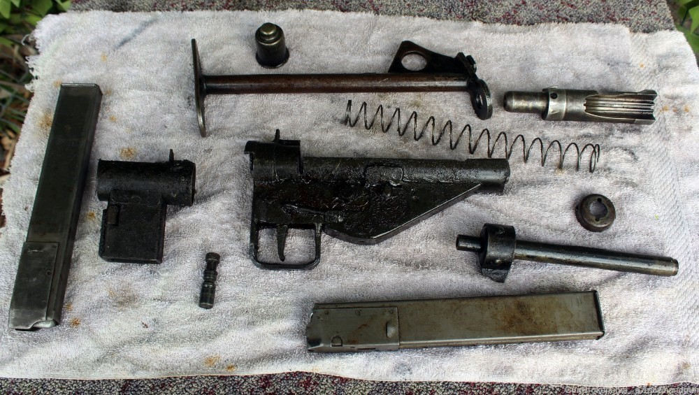 Sten MKIII M.C. Kit (Saw Cut) Machine Gun original barrel & butt stock-img-1
