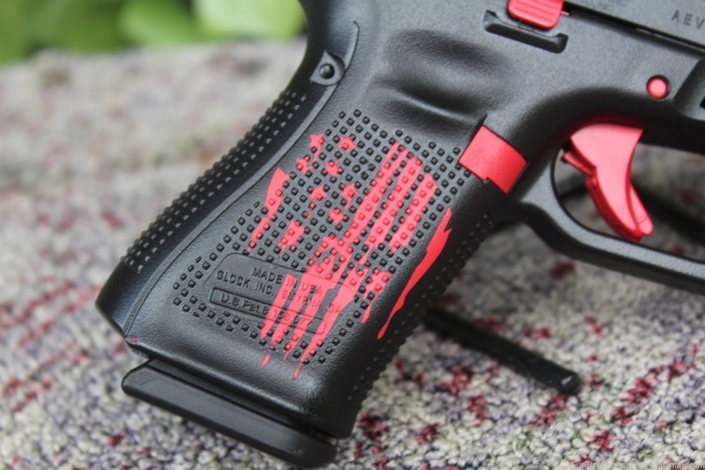 New Glock 19 Gen 5 Duracoat Custom Punisher 3 Mags Case 9mm-img-8