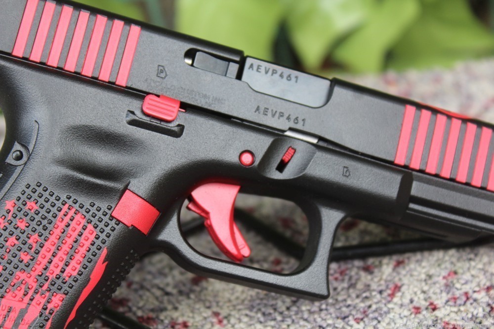 New Glock 19 Gen 5 Duracoat Custom Punisher 3 Mags Case 9mm-img-10