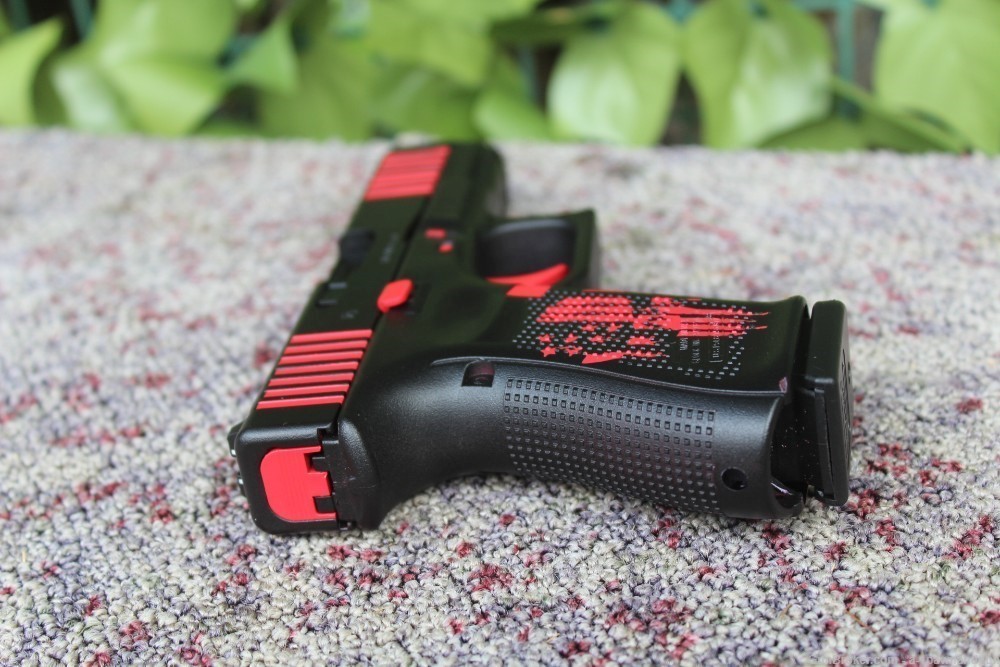 New Glock 19 Gen 5 Duracoat Custom Punisher 3 Mags Case 9mm-img-15
