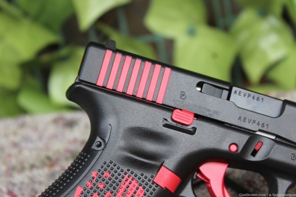 New Glock 19 Gen 5 Duracoat Custom Punisher 3 Mags Case 9mm-img-9