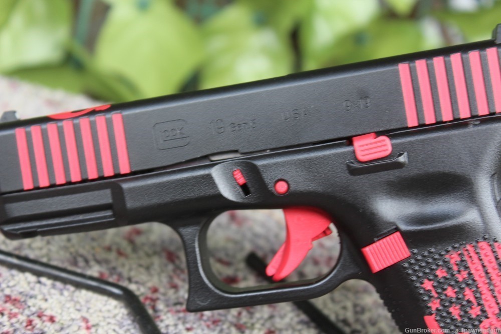 New Glock 19 Gen 5 Duracoat Custom Punisher 3 Mags Case 9mm-img-3