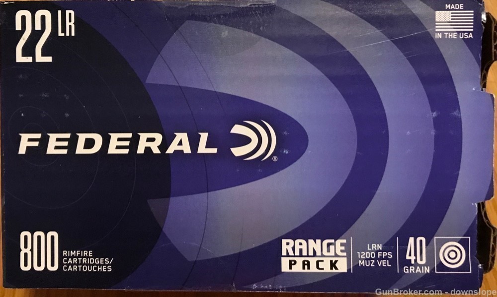 22 LR 40 gr LRN 800 rds Federal Range Pack-img-0